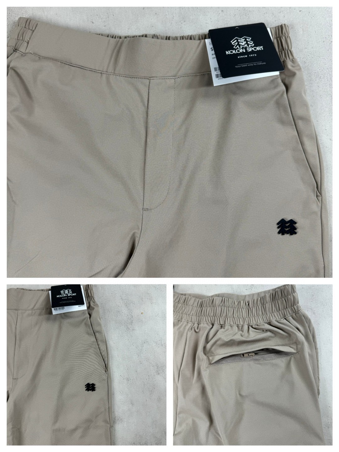 💰110
可隆 KOLON SPORT 春秋高弹窄口九分裤
采用超弹面料，具备良好的透气性和运动自由优良的户外登山四面弹 休闲裤，简洁的造型非常大气、轻便/高弹力/吸湿/排汗！
 日常上班 户外运动都可以穿。裁剪采用立体三维裁剪使每个部位都更加的合体舒适。
颜色：黑色 卡其  藏青  深灰色
尺码：S-XXL
尺码   腰围     臀围      裤长
 S      68-76      100       95
 M     76-84      106       97
 L      84-92      112       99
XL     92-100    120      101
XXL  100-108   124.5  102
(数据均为手工测量，存在稍许误差)