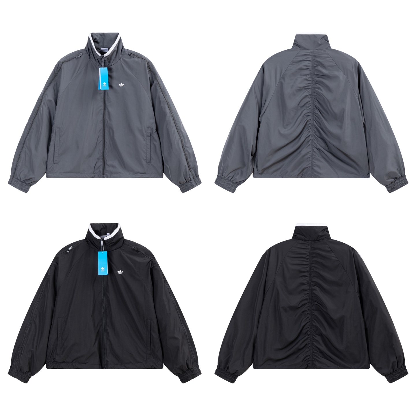 P240💰一套

复古潮人必入！Adidas三叶草运动套装，一键拿捏街头风

这套三叶草运动套装，简直是复古与潮流的完美碰撞！

上衣采用立领设计，拉链开合利落有型，经典的三叶草小标点缀，低调中尽显品牌质感。宽松的版型对各种身材都很友好，无论是单穿还是内搭卫衣，都能穿出随性的街头范儿。

裤子是舒适的松紧腰设计，搭配直筒裤型，修饰腿型的同时还能营造出慵懒的穿搭氛围，侧边的细节设计更是为整体造型加分不少。

有酷黑和深灰两种颜色可选，都是不挑人的百搭款。日常出街、运动健身或者和朋友约着逛展，穿上它，你就是街头最吸睛的潮流达人~
尺码S-XL
颜色 黑色 灰色