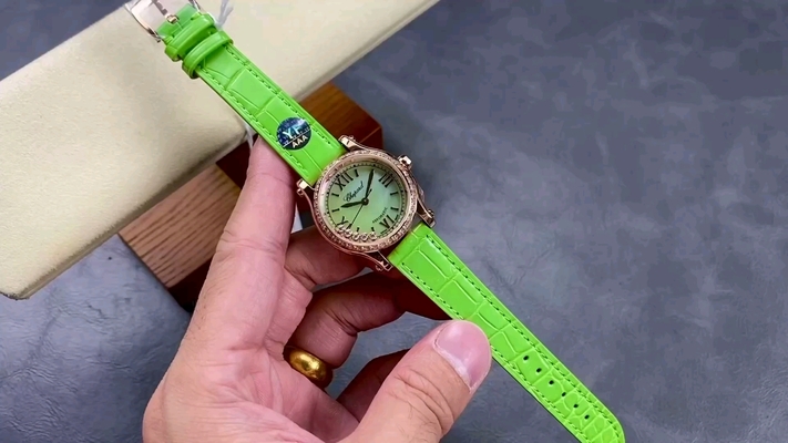 Chopard Watch 1:1 Replica Green Purple Crocodile Leather ETA2892 Movement