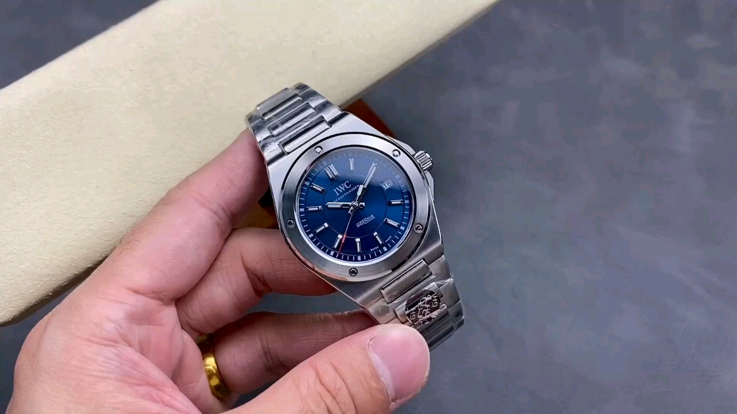 IWC Reloj Azul Verde Escarcha Automatic Mechanical Movement