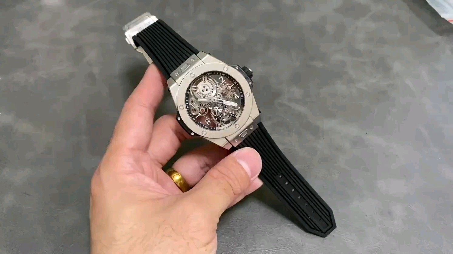 Hublot Big Bang Reloj Negro Azul Platino Rosas Oro rosa Blanco Caucho