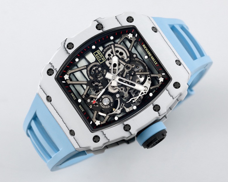 Richard Mille RM 35-01 Rafael Nadal Carbon Fiber Watch with Blue Strap 2 a1745329047439 0266
