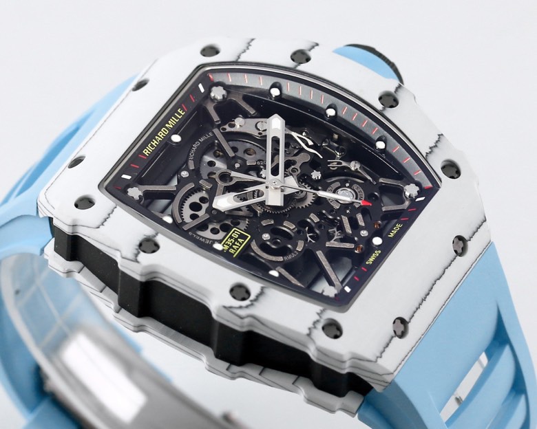 Richard Mille RM 35-01 Rafael Nadal Carbon Fiber Watch with Blue Strap 7 a1745329048397 6587