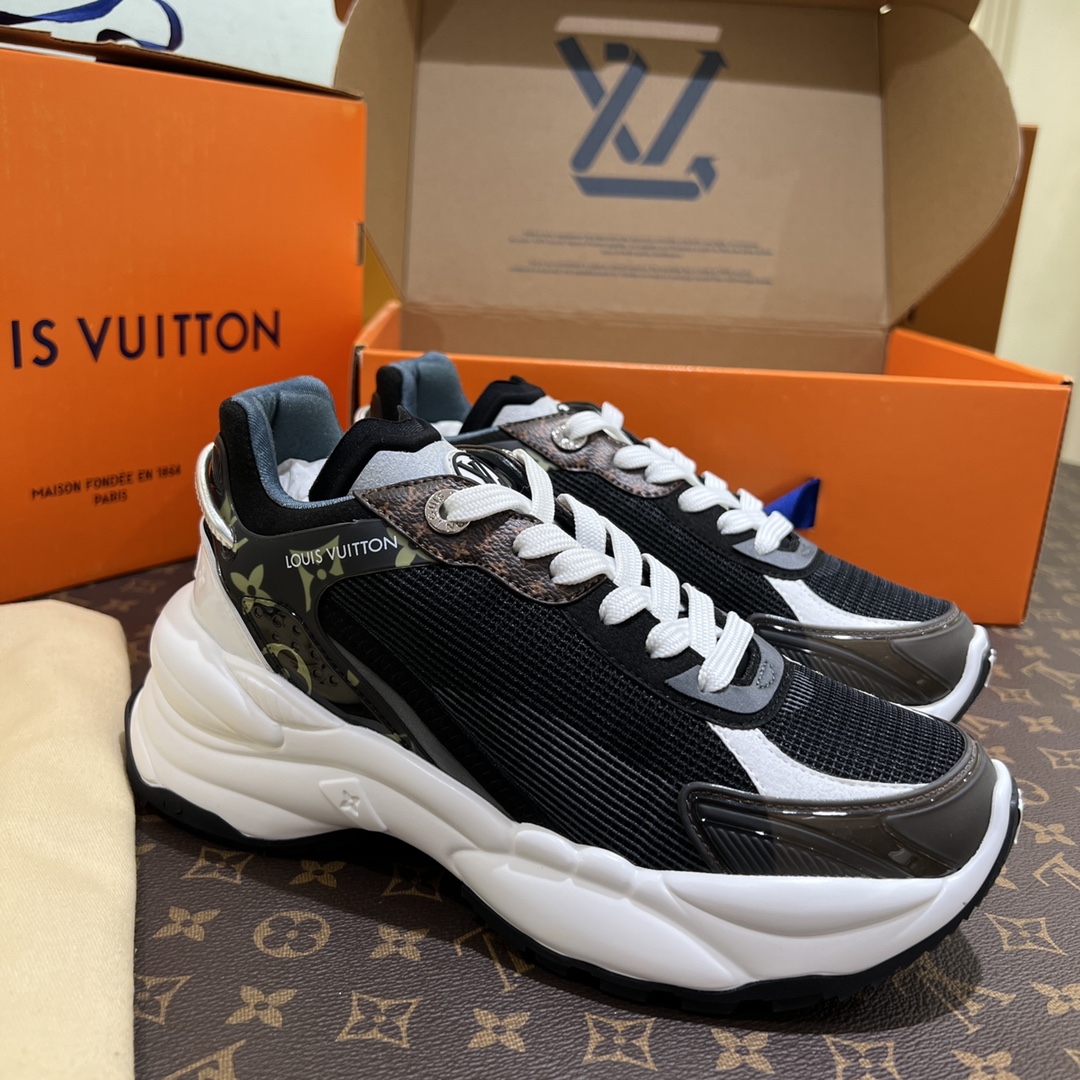 LV路易威登L家驴牌 爆款RUN 55 运动鞋 网面 超轻 增高 休闲 Sneaker跑鞋 老爹鞋 3