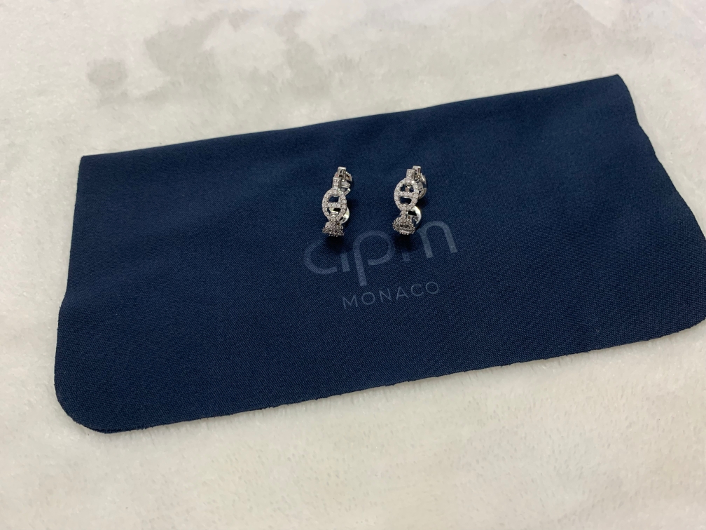 ⭐️[新品]⭐️APM Maille Marin银白色圈形耳环简约时尚女耳饰生日礼物