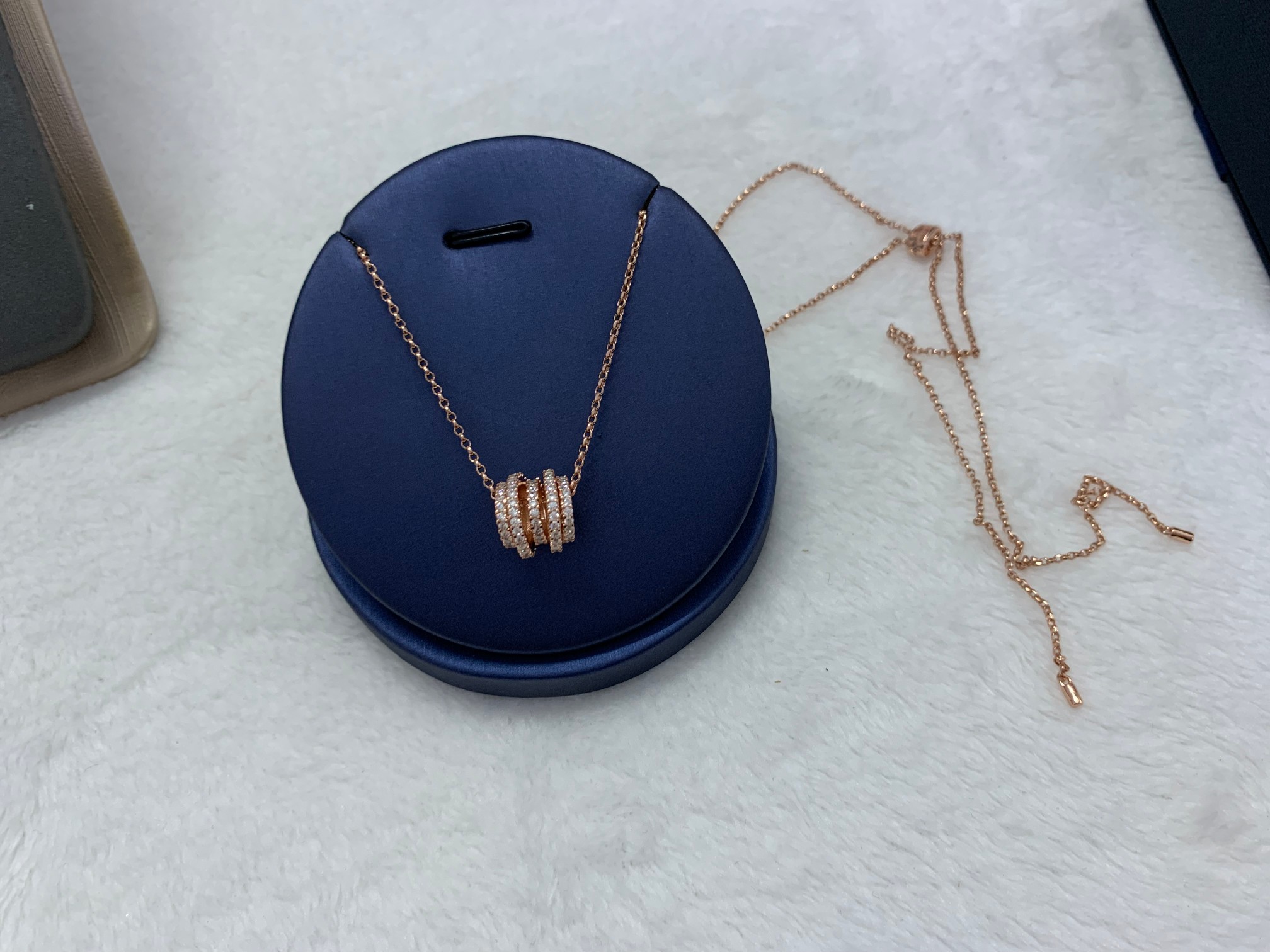 APM Monaco 多圈白色闪锆可调节高级设计感项链女玫瑰金浪漫时尚