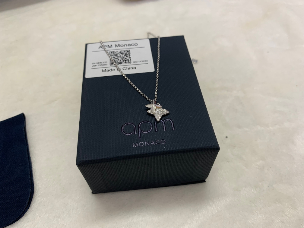⭐️[新品]⭐️APM Monaco 六芒星银色可调节项链时尚高级感锁骨链礼物