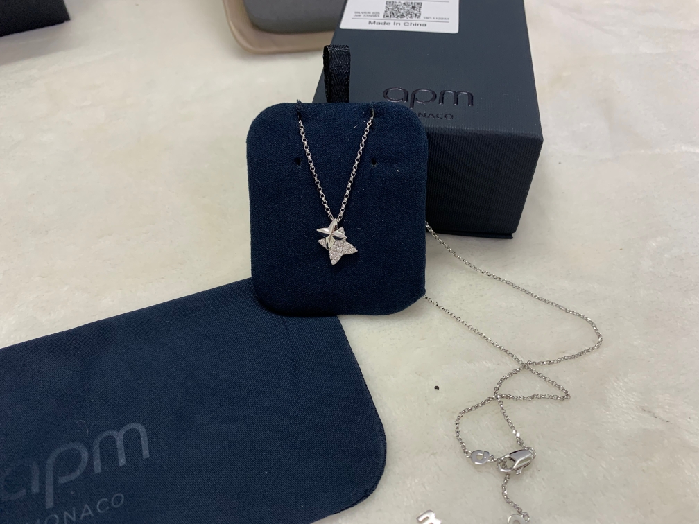 ⭐️[新品]⭐️APM Monaco 六芒星银色可调节项链时尚高级感锁骨链礼物