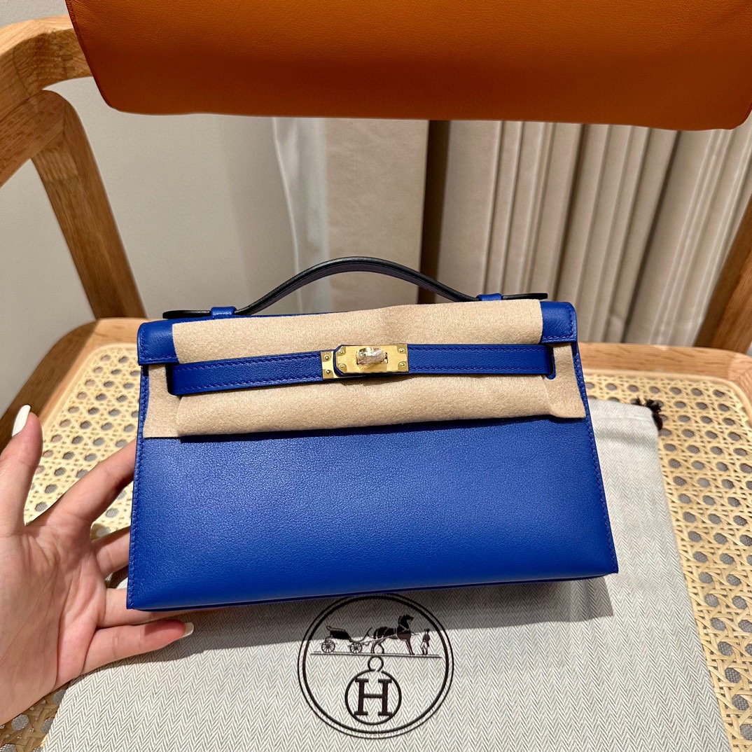 Pochette Kelly Bleu Royal