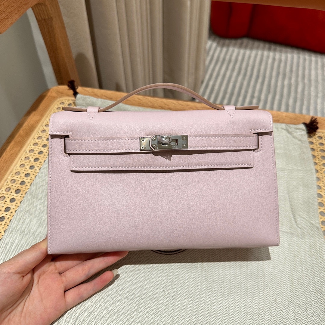 Pochette Kelly Cuir Blanc thumbnail 2
