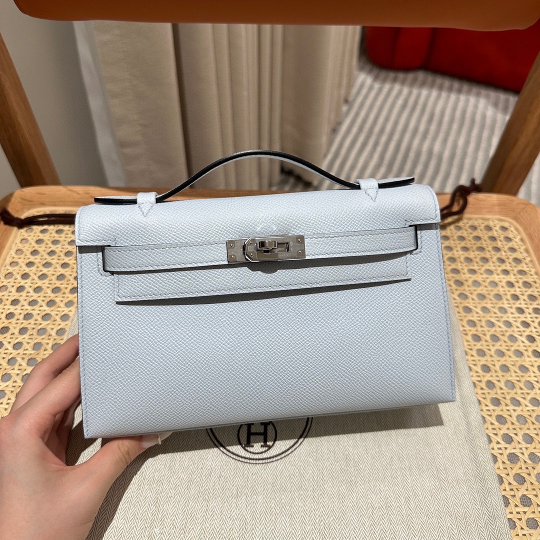 Pochette Kelly Cuir Blanc