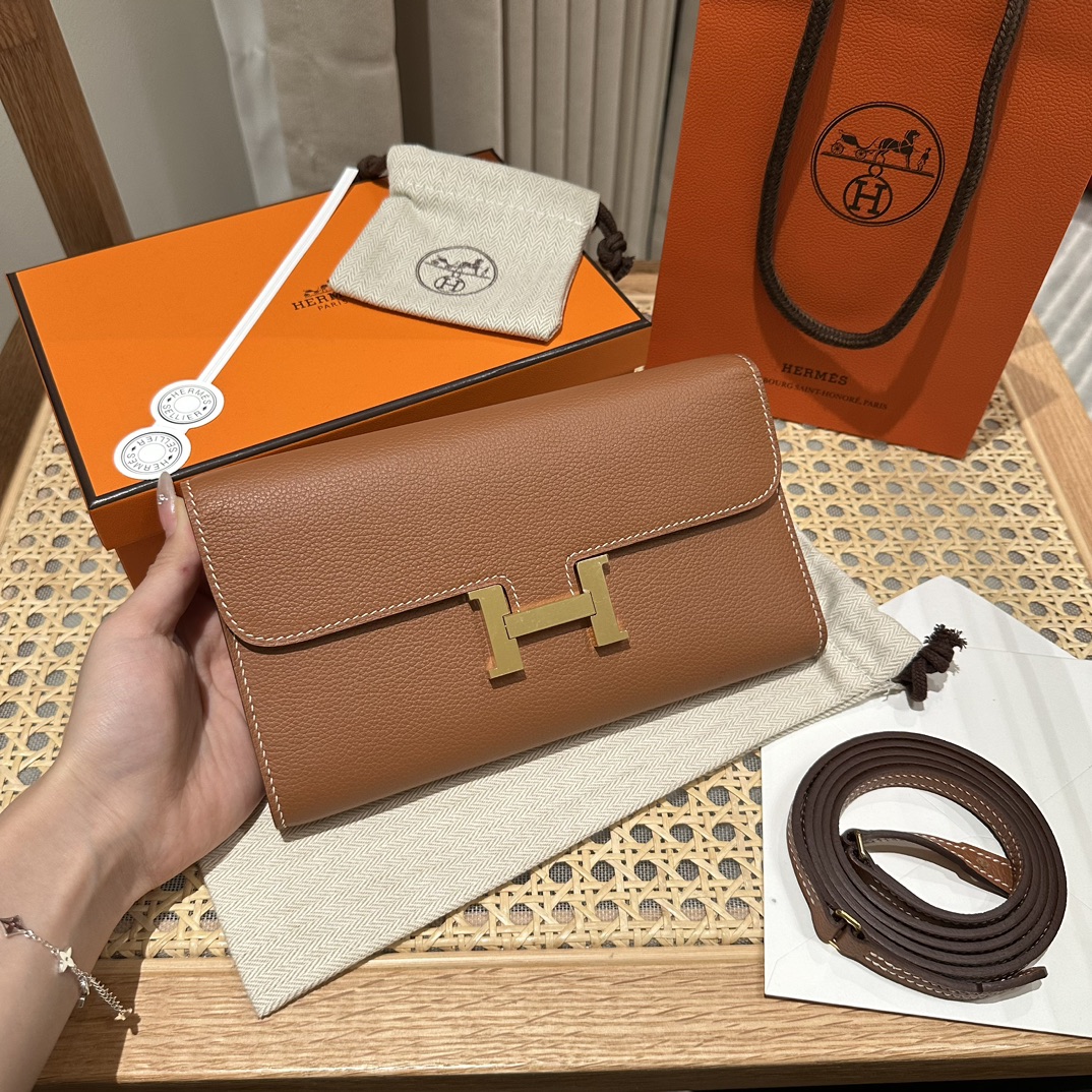 Hermès Handmade Constance Constance to go, golden brown, calfskin, gold buckle woc series