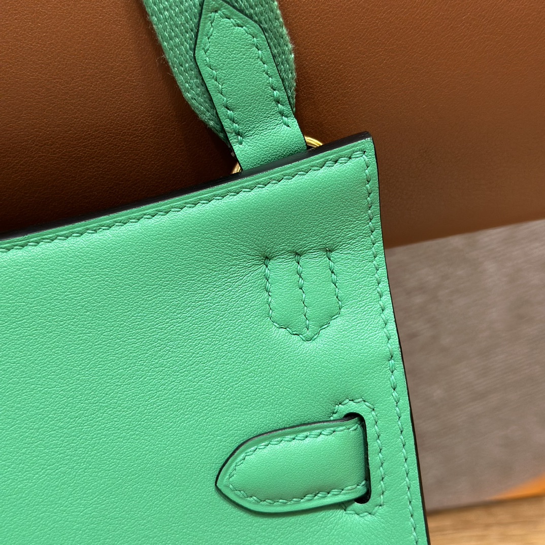 Mini Jypsiere 23cm Swift Leather Crossbody Bag - Cartoon Green & Gold Hardware 7 i1714916652 8752 5