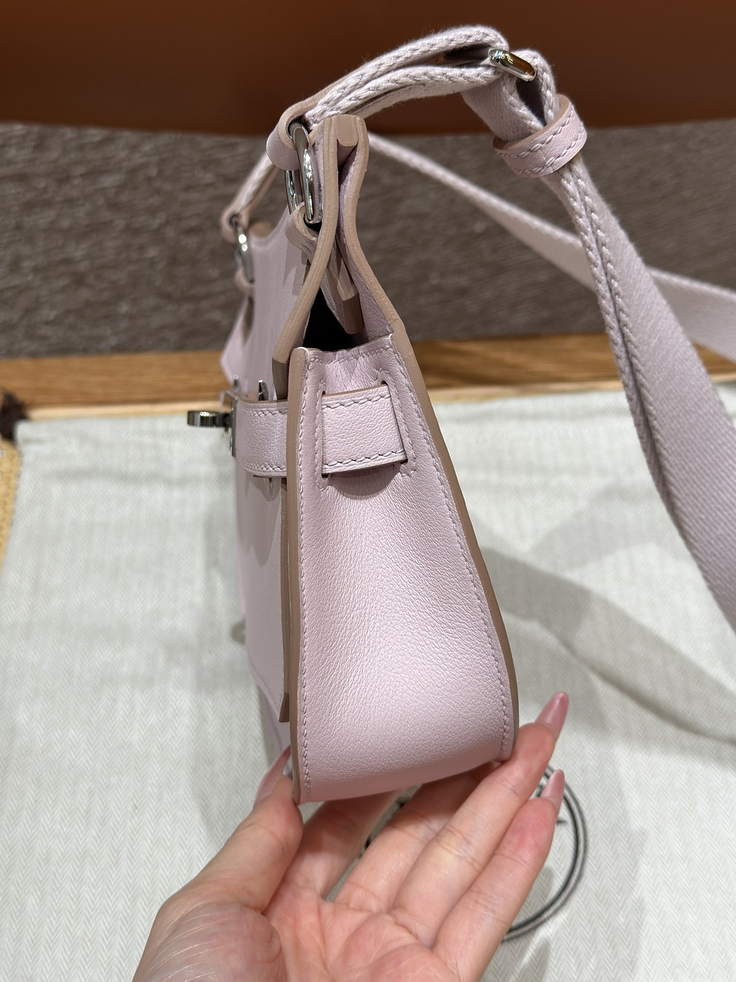 Mini Jypsiere 23cm Dreamy Pink Purple Swift Leather Silver Buckle Bag 8 i1714916994 2317 5