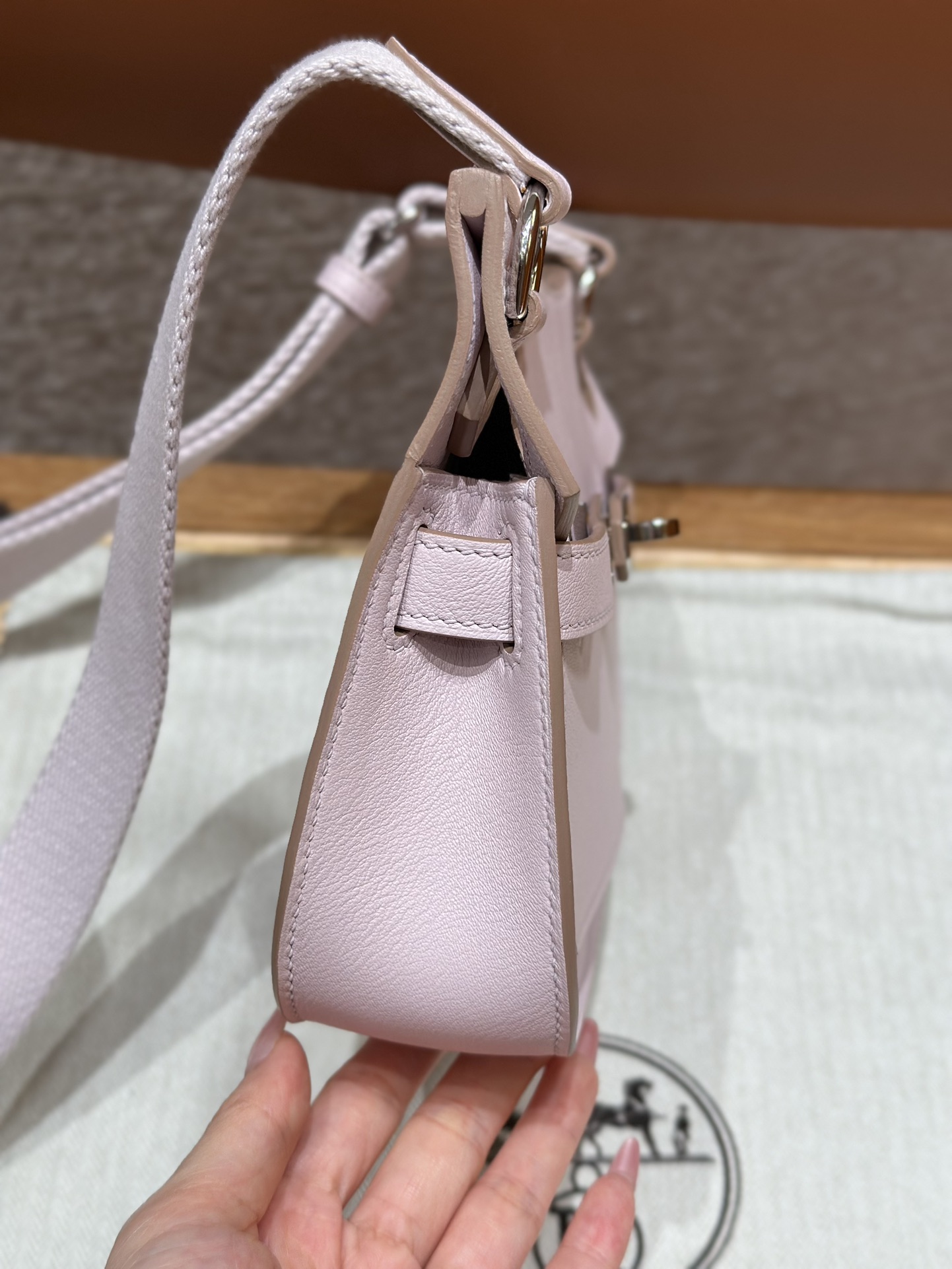 Mini Jypsiere 23cm Dreamy Pink Purple Swift Leather Silver Buckle Bag 9 i1714916994 9401 1