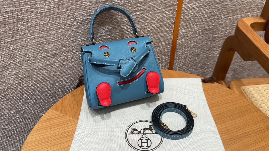에르메스 켈리돌백 데님 블루 18415