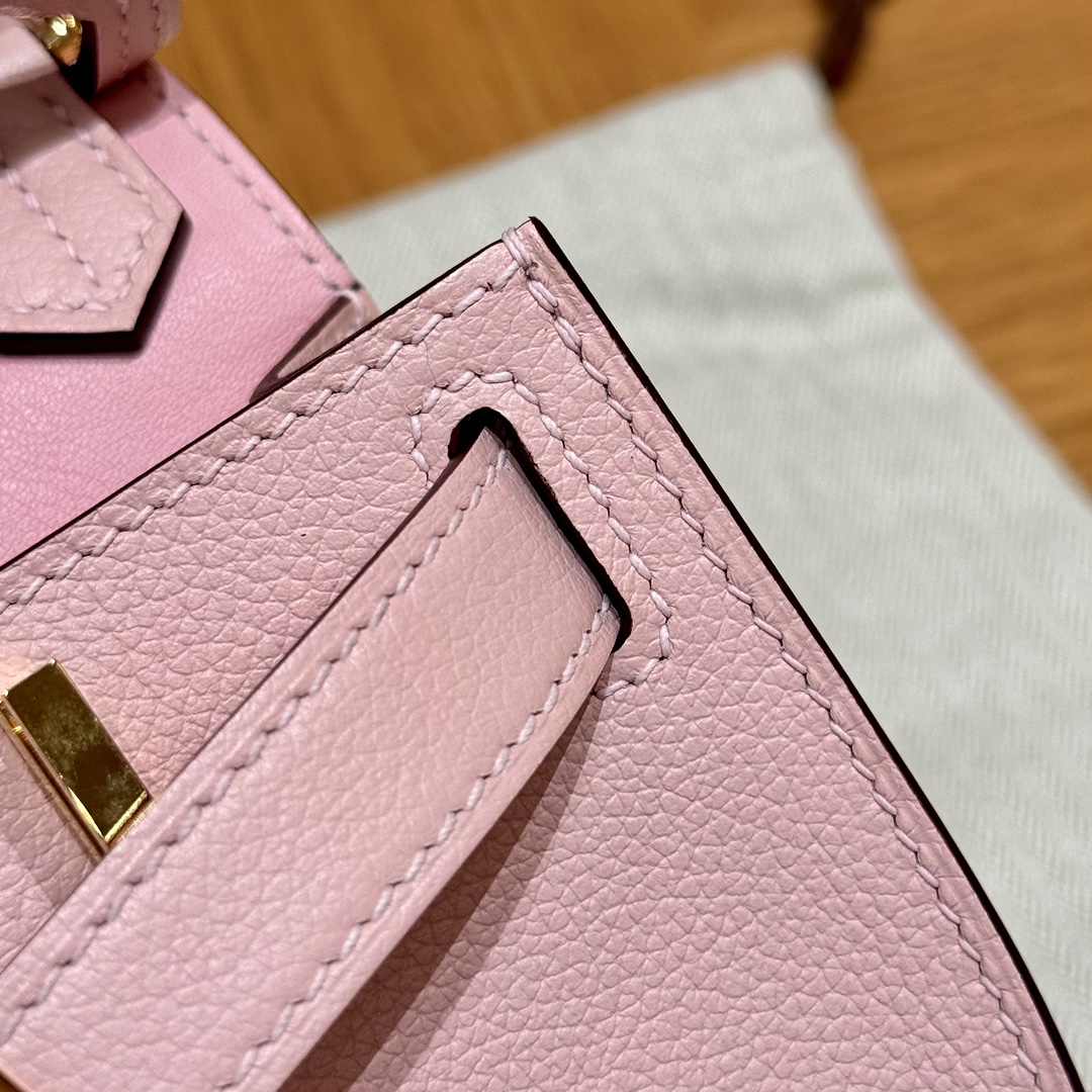 Jypsiere Mini Rose Sakura Evercolor Leather with Gold Hardware, 23cm 3 i1727771325 444 0