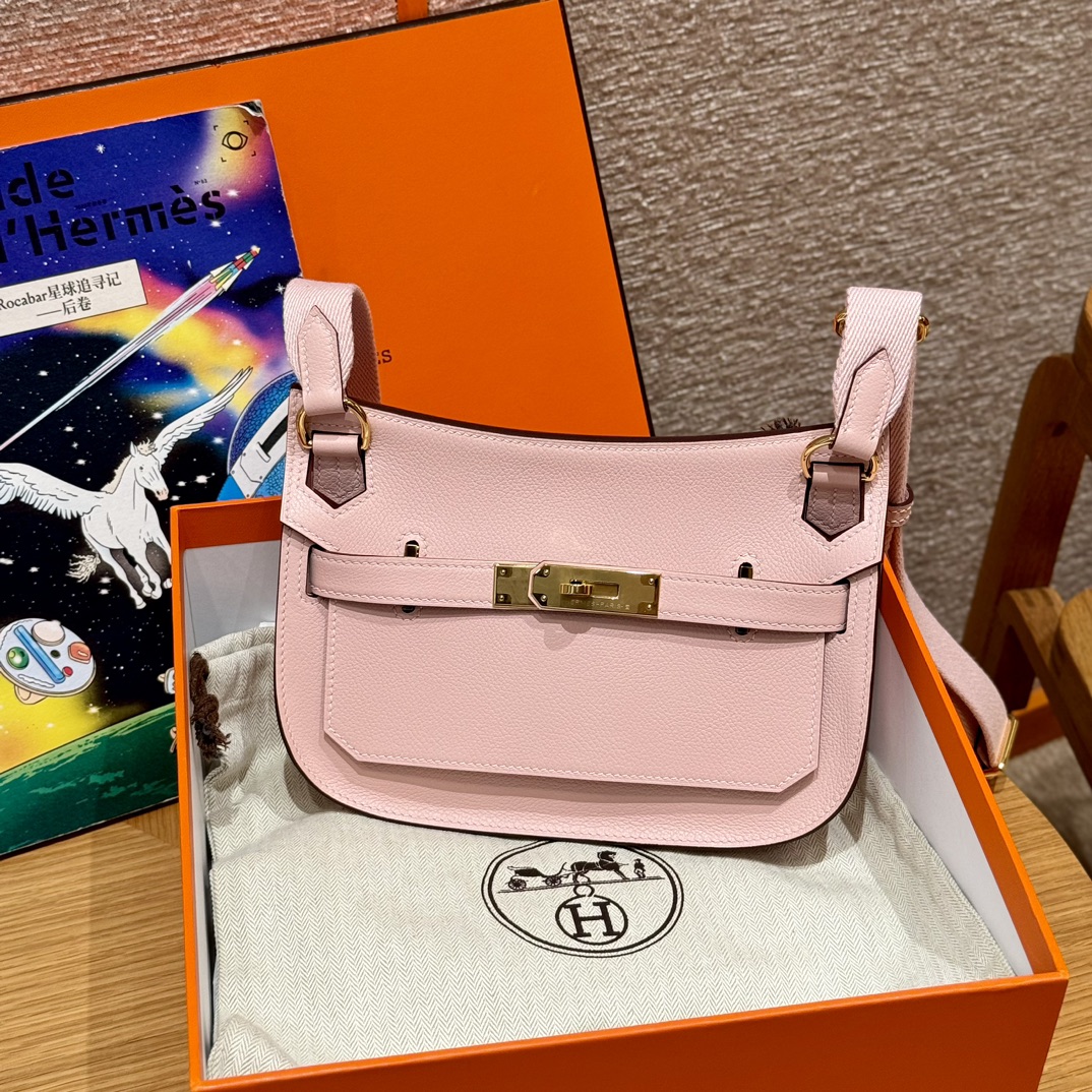 Jypsiere Mini Rose Sakura Evercolor Leather with Gold Hardware, 23cm 2 i1727771325 7509 4