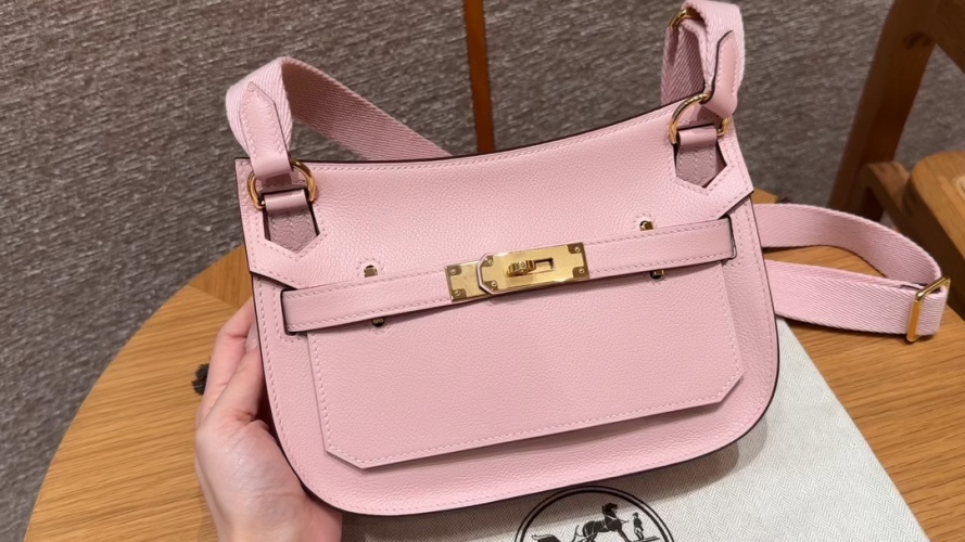 Jypsiere Mini Rose Sakura Evercolor Leather Gold Hardware Crossbody Bag 5 Jypsiere Mini Rose Sakura Evercolor Leather Gold Hardware Crossbody Bag
