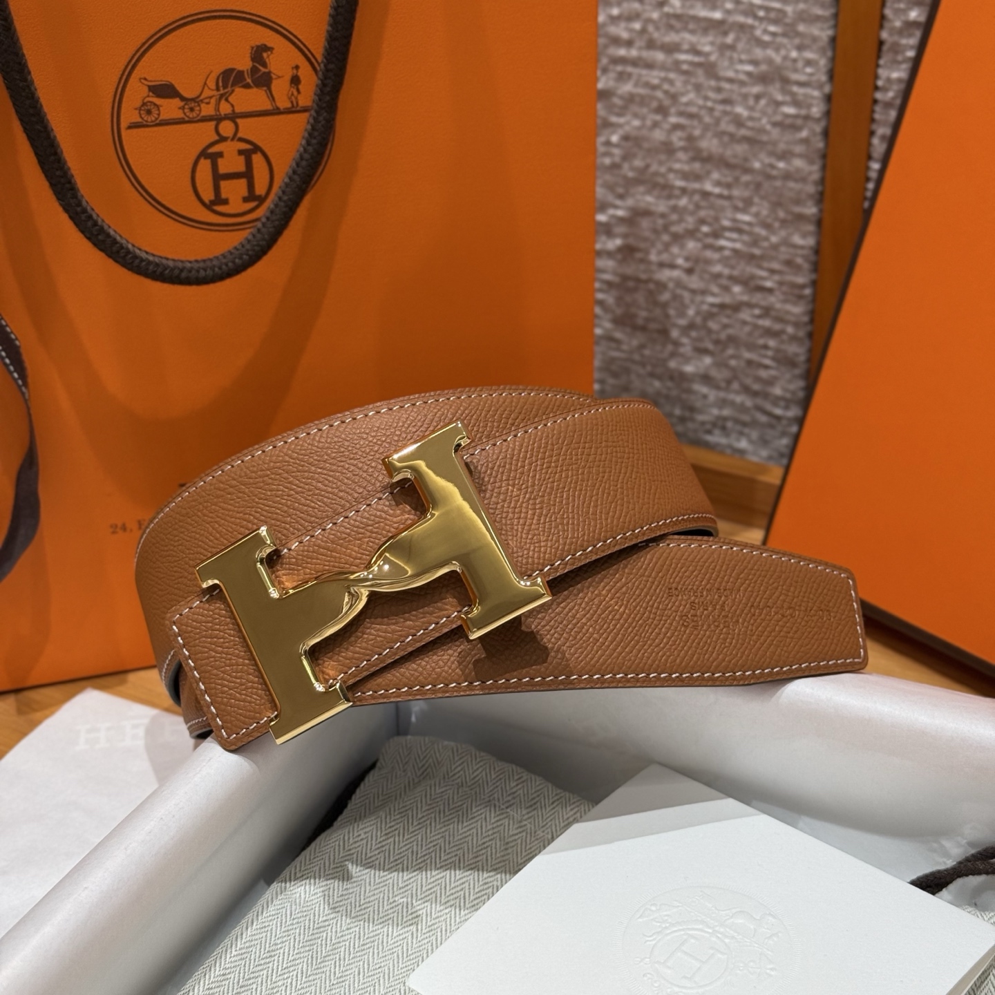 H家男款腰带 - 双面使用の高級腰ベルト