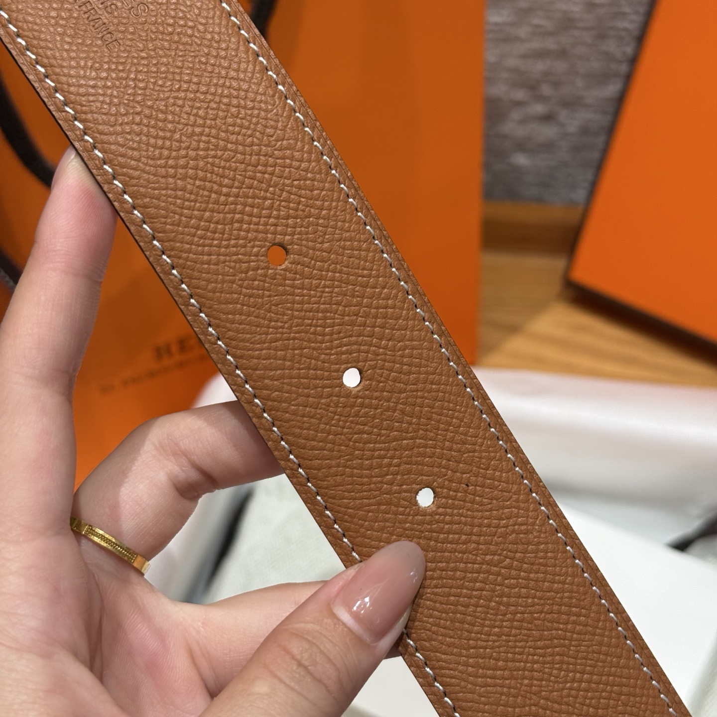 H家男款腰带 - 双面使用の高級腰ベルト