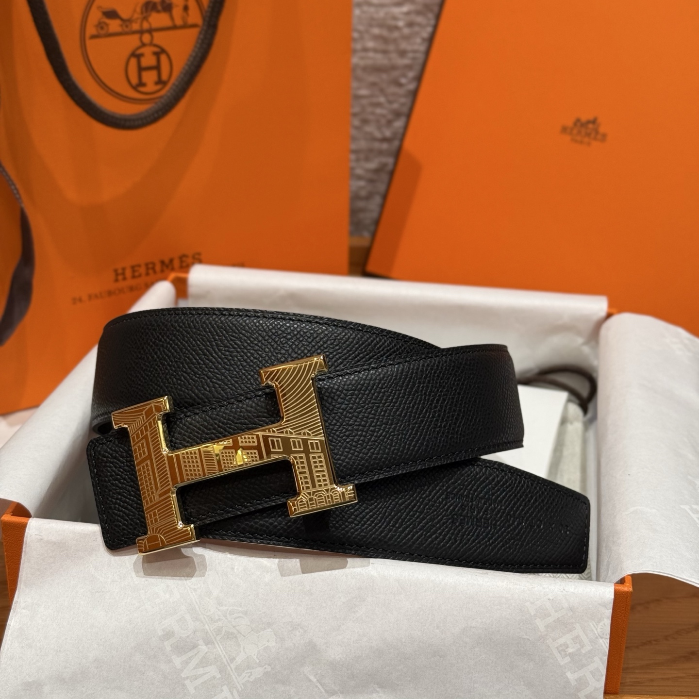 H家Touareg 皮带扣 & 双面皮腰 - 手工雕刻の独自デザイン