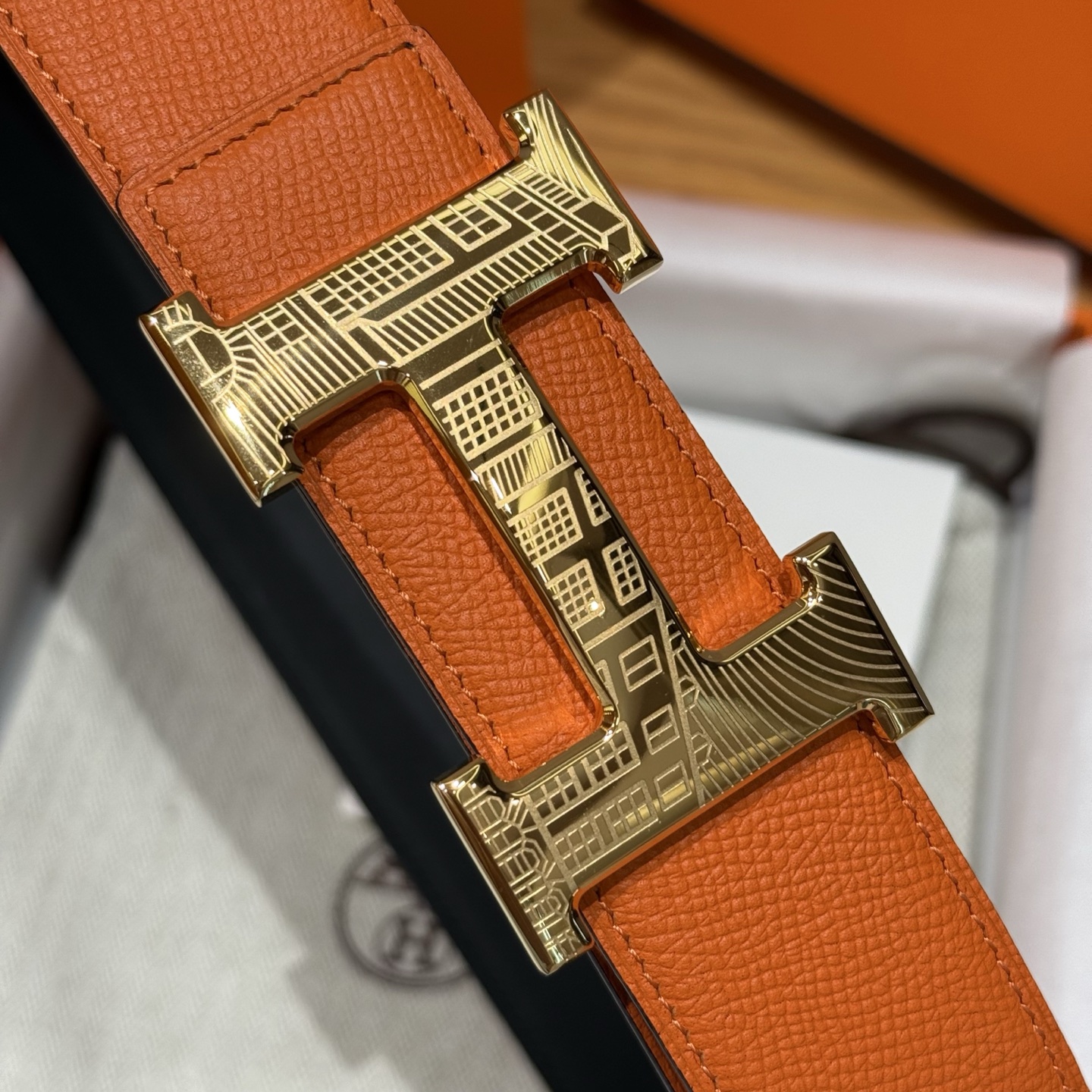 H家Touareg 皮带扣&双面皮腰 - 手工雕刻の特別なデザイン