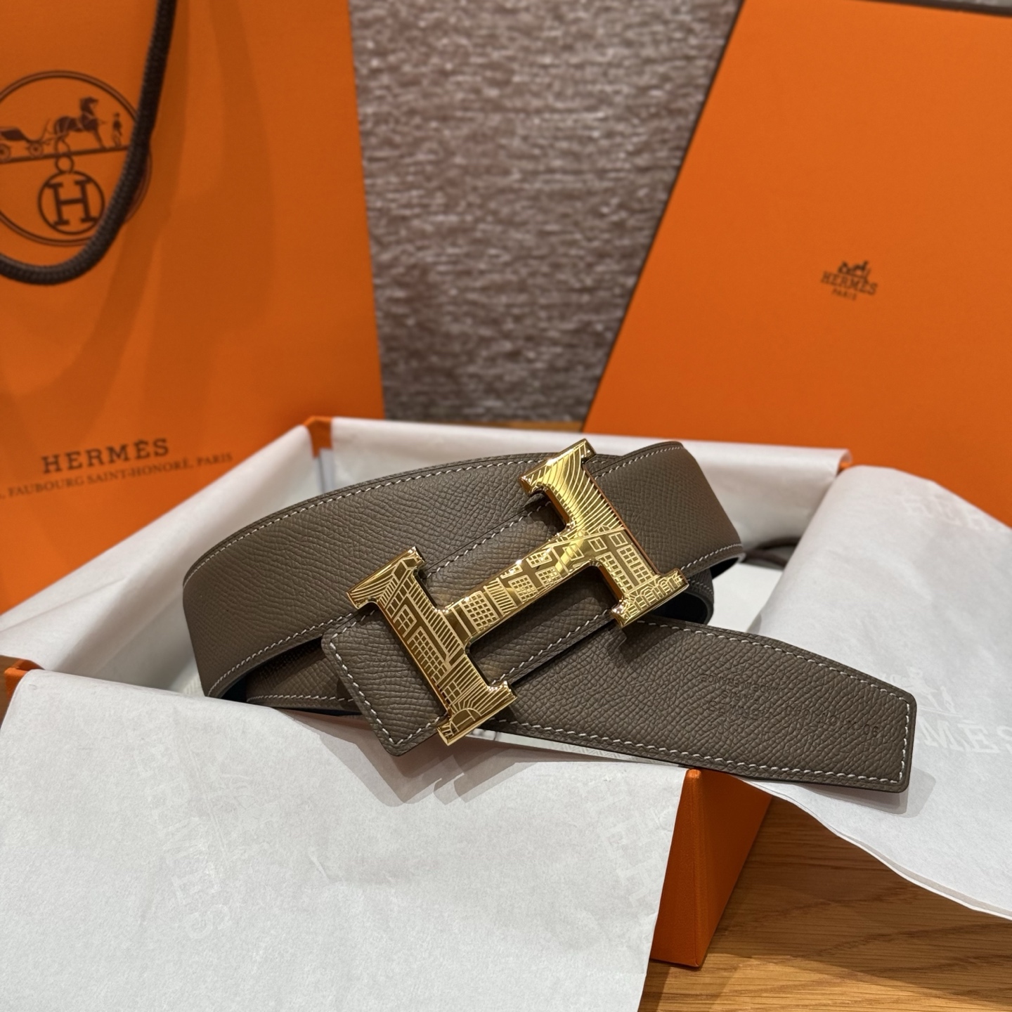 H家Touareg 皮ベルト&双面レザーウエスト