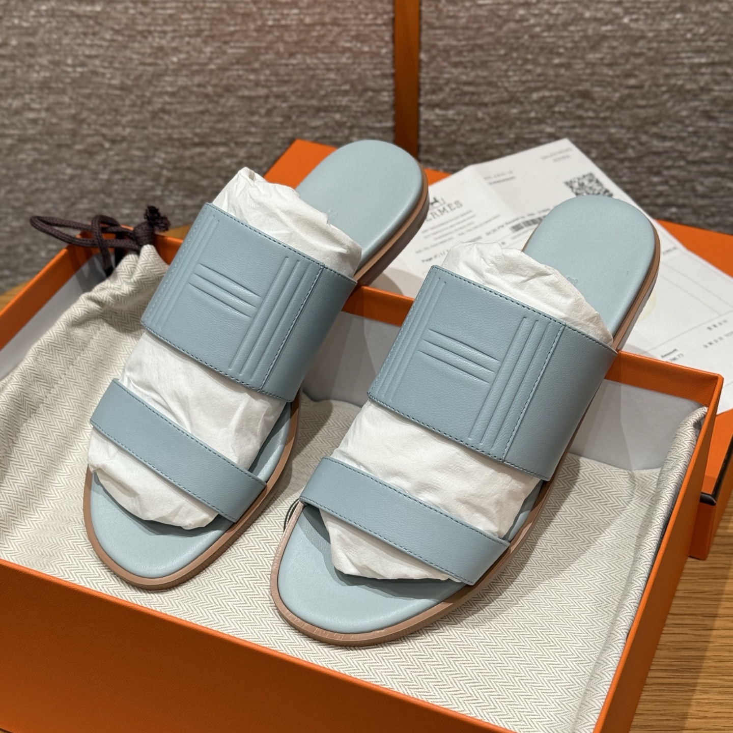 HERMES Mona шлепанцы с ремешком, женские, весна-осень, модная классика