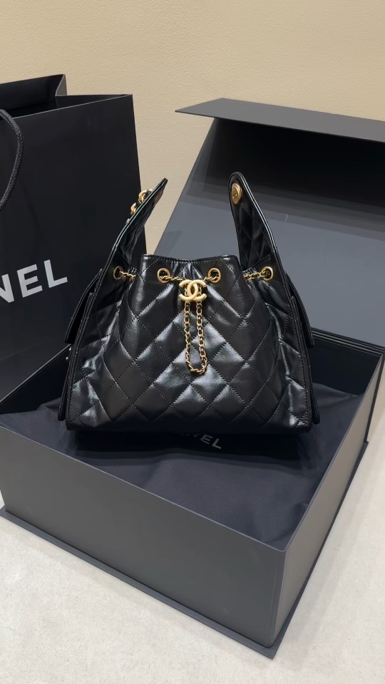 25S Primavera y verano Chane1 25s 25bolsa cuero de lichi 26C Cuero encerado con aceite de nueva temporada, el brillo es…