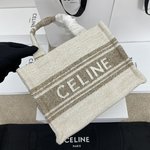 Celine Bags Handbags Cowhide Fabric Cabas Thais