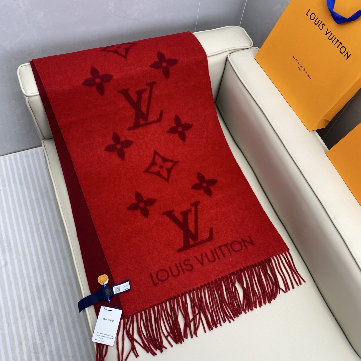  「芯片版」1v双面披肩围巾 190*45cm  100%羊绒 Reykjavik 围巾臻选丰盈羊绒，以