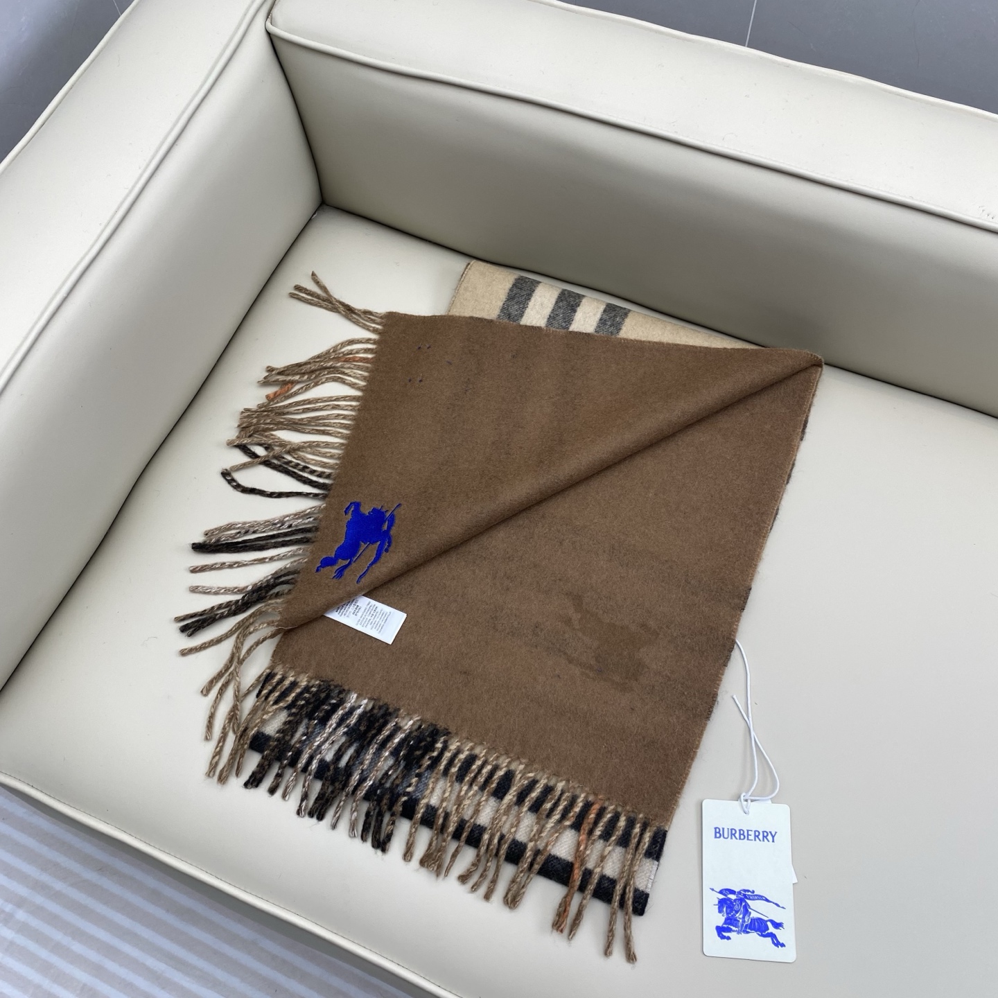 ❤️最新款 双面刺绣➕印花➕提花 大密度双面羊绒格子围巾 超高难度工艺 绝非一般coPy能做 原版开板 