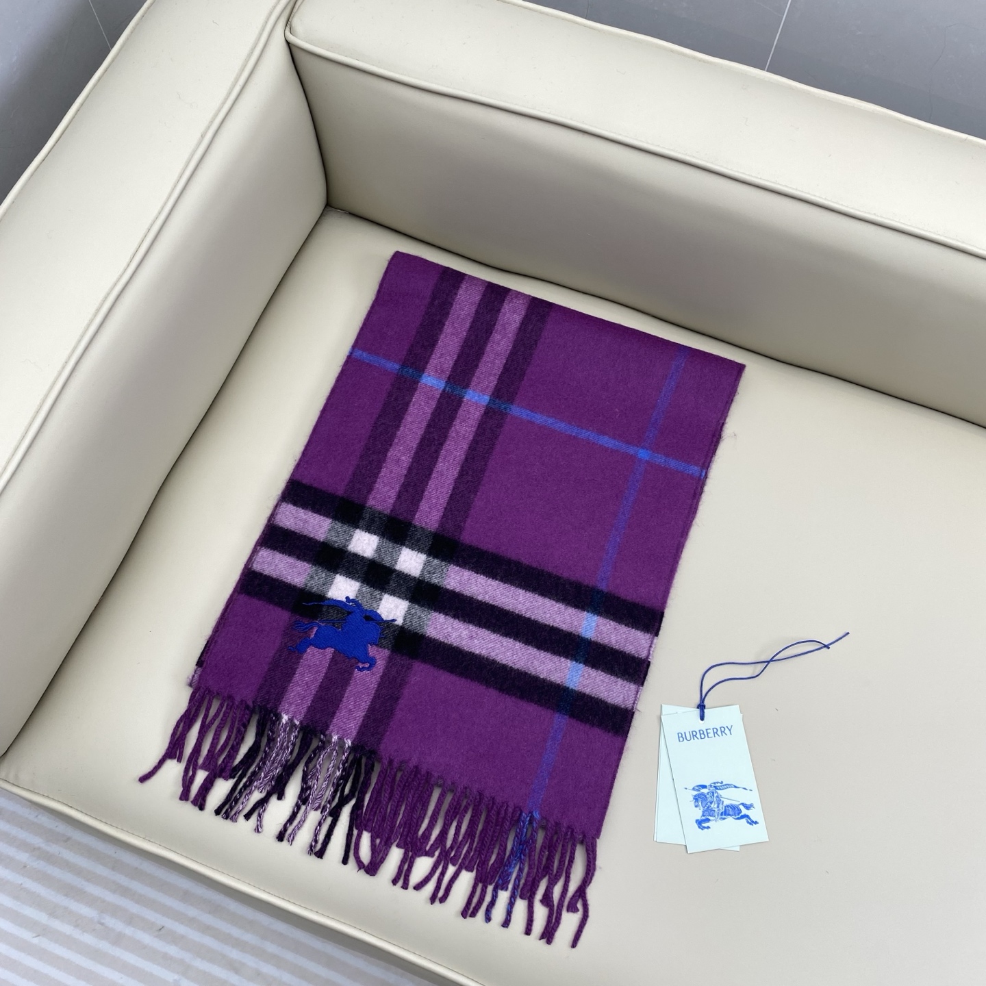 ❤️最新款 B双刺 双面刺绣➕印花➕提花 大密度双面羊绒格子围巾 超高难度工艺 绝非一般coPy能做 原