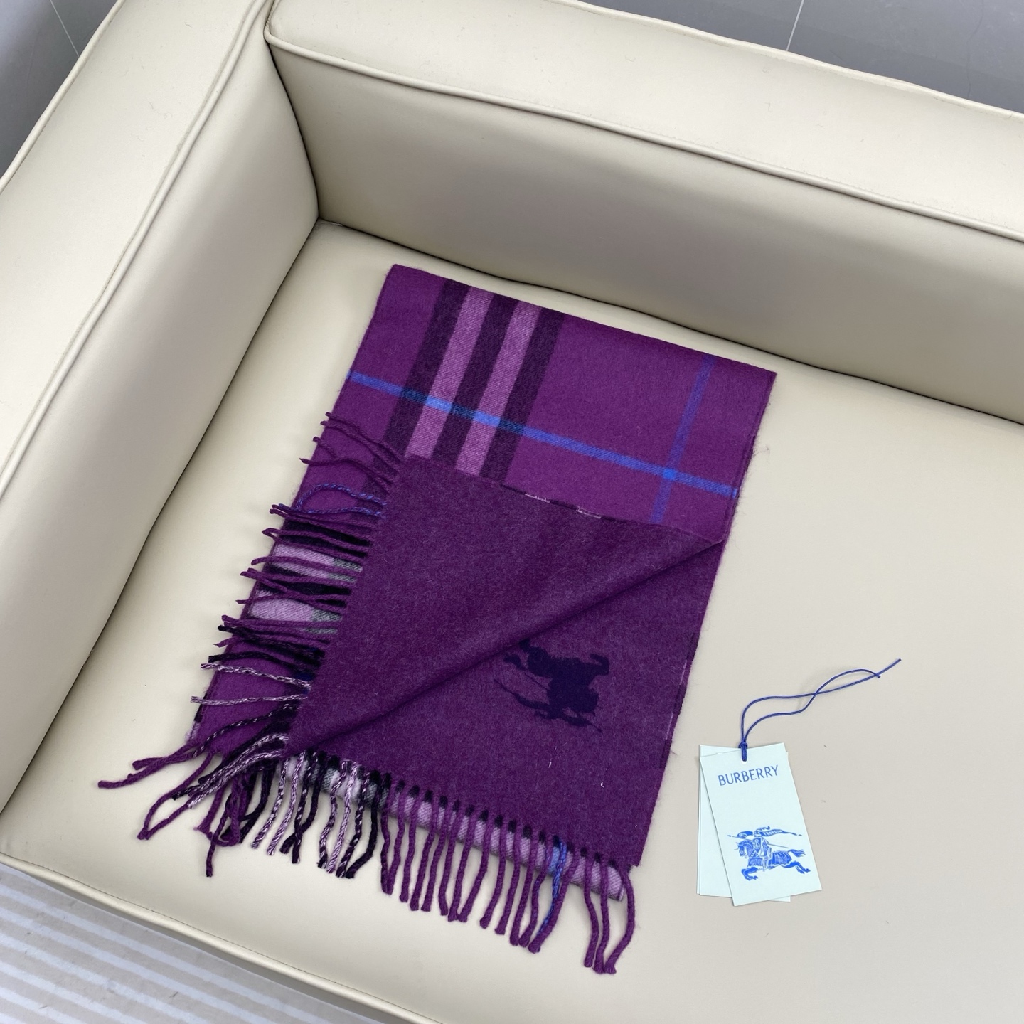 ❤️最新款 B双刺 双面刺绣➕印花➕提花 大密度双面羊绒格子围巾 超高难度工艺 绝非一般coPy能做 原