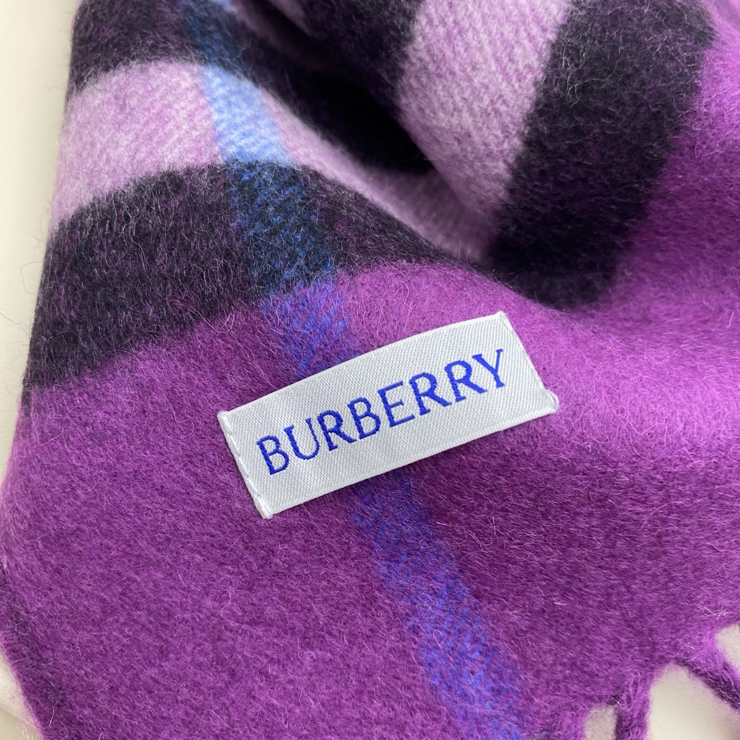 ❤️最新款 B双刺 双面刺绣➕印花➕提花 大密度双面羊绒格子围巾 超高难度工艺 绝非一般coPy能做 原