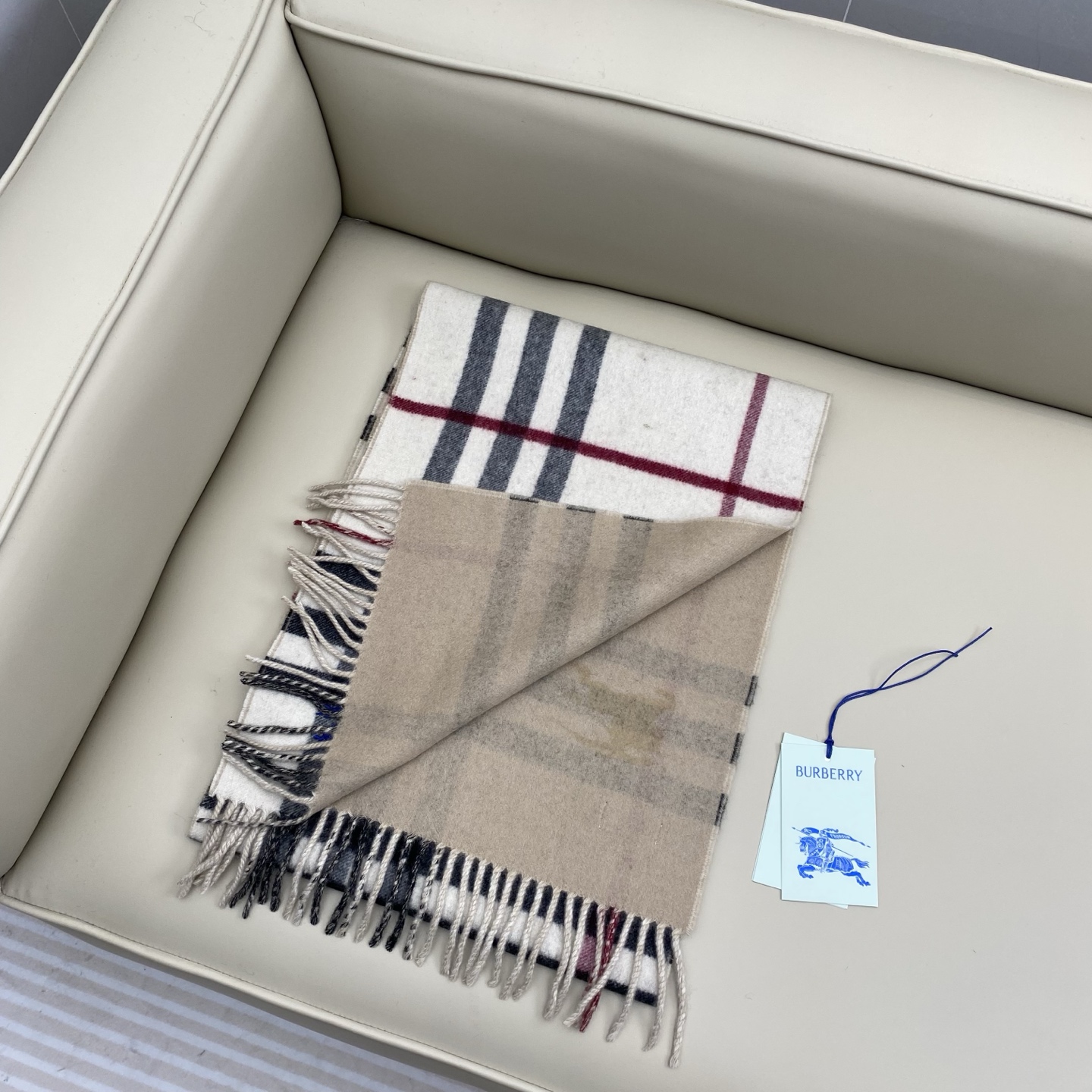 ❤️最新款 B双刺 双面刺绣➕印花➕提花 大密度双面羊绒格子围巾 超高难度工艺 绝非一般coPy能做 原