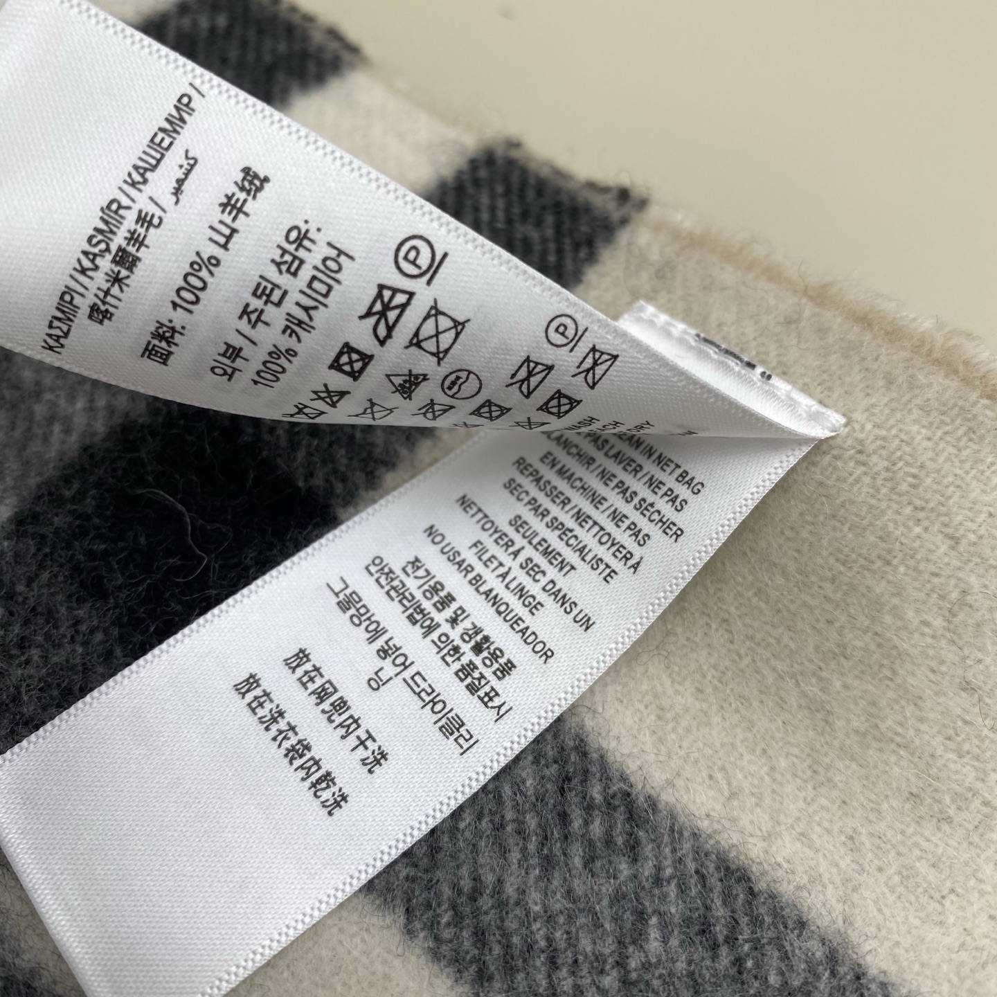 ❤️最新款 B双刺 双面刺绣➕印花➕提花 大密度双面羊绒格子围巾 超高难度工艺 绝非一般coPy能做 原