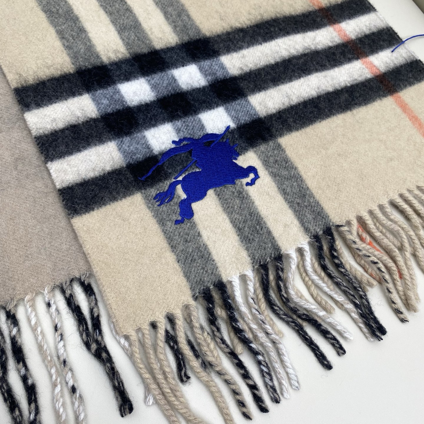 ❤️最新款 B双刺 双面刺绣➕印花➕提花 大密度双面羊绒格子围巾 超高难度工艺 绝非一般coPy能做 原