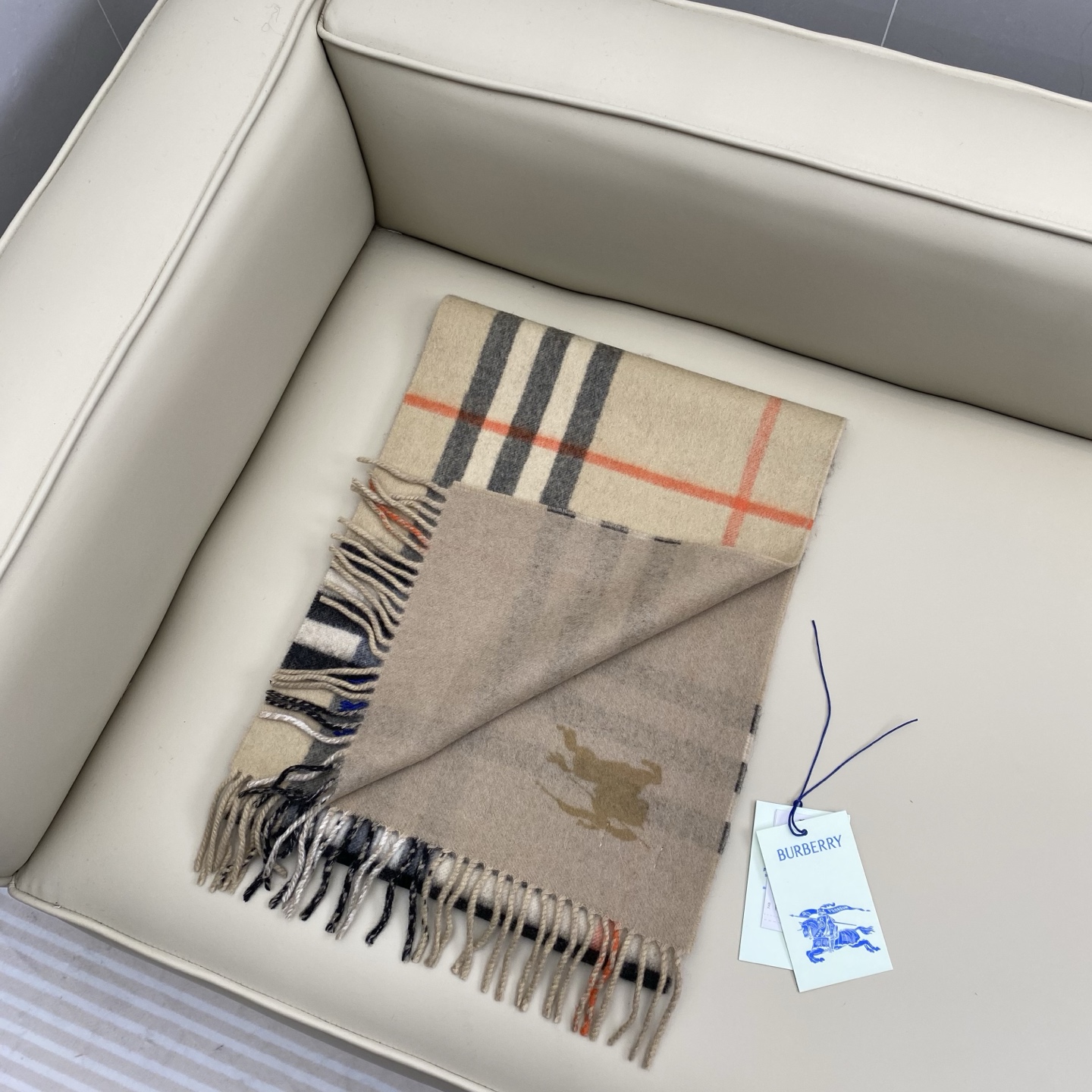 ❤️最新款 B双刺 双面刺绣➕印花➕提花 大密度双面羊绒格子围巾 超高难度工艺 绝非一般coPy能做 原