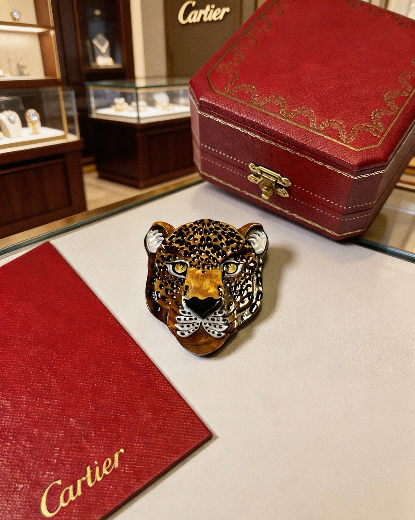 👑卡地亚胸针 卡家全新暴富系列 高端霸气 斑点豹子 电镀咪金 手工微镶工艺！💙高档大气。。。大气上档次 