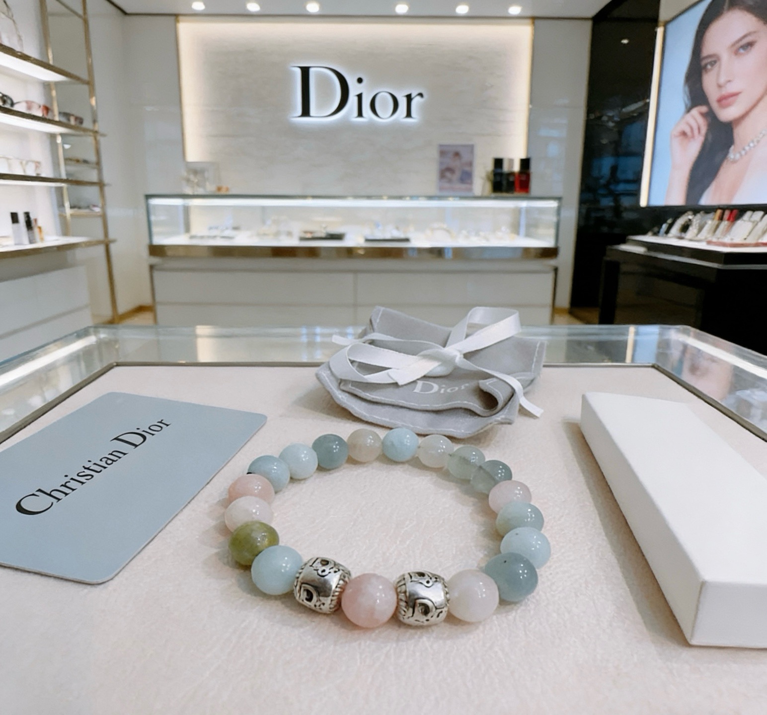 专柜精工版本 DIOR迪奥 多元素玛瑙泰银风格手链 权志龙明星同款 复古做旧风 原版复刻 纯手工打造 ～