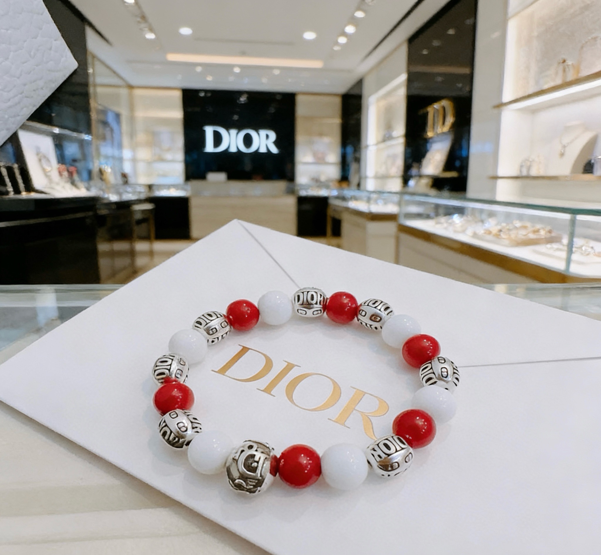 专柜精工版本 DIOR迪奥 多元素玛瑙泰银风格手链 权志龙明星同款 复古做旧风 原版复刻 纯手工打造 ～