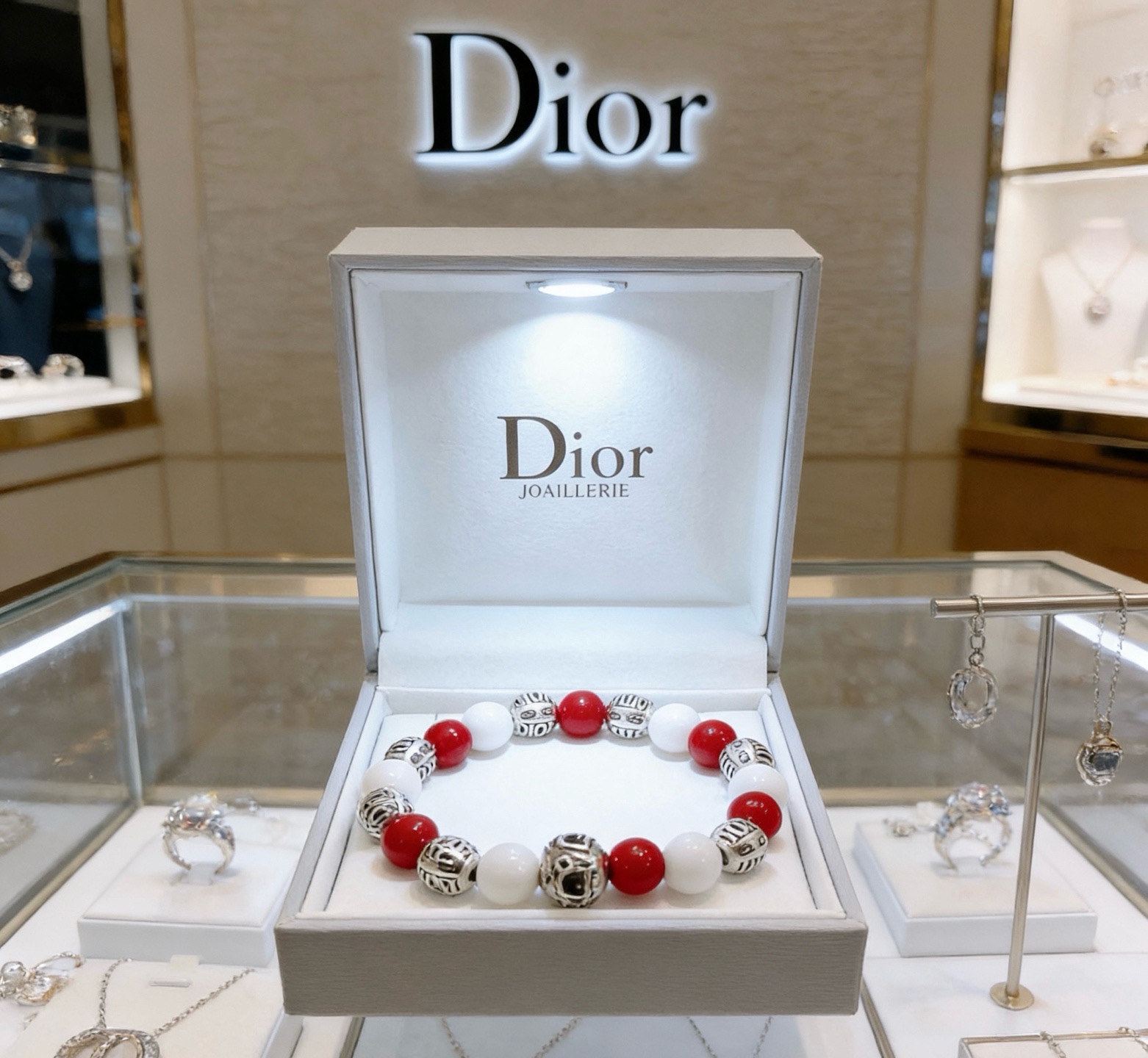 专柜精工版本 DIOR迪奥 多元素玛瑙泰银风格手链 权志龙明星同款 复古做旧风 原版复刻 纯手工打造 ～