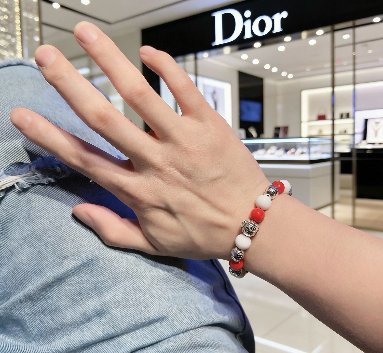 专柜精工版本 DIOR迪奥 多元素玛瑙泰银风格手链 权志龙明星同款 复古做旧风 原版复刻 纯手工打造 ～