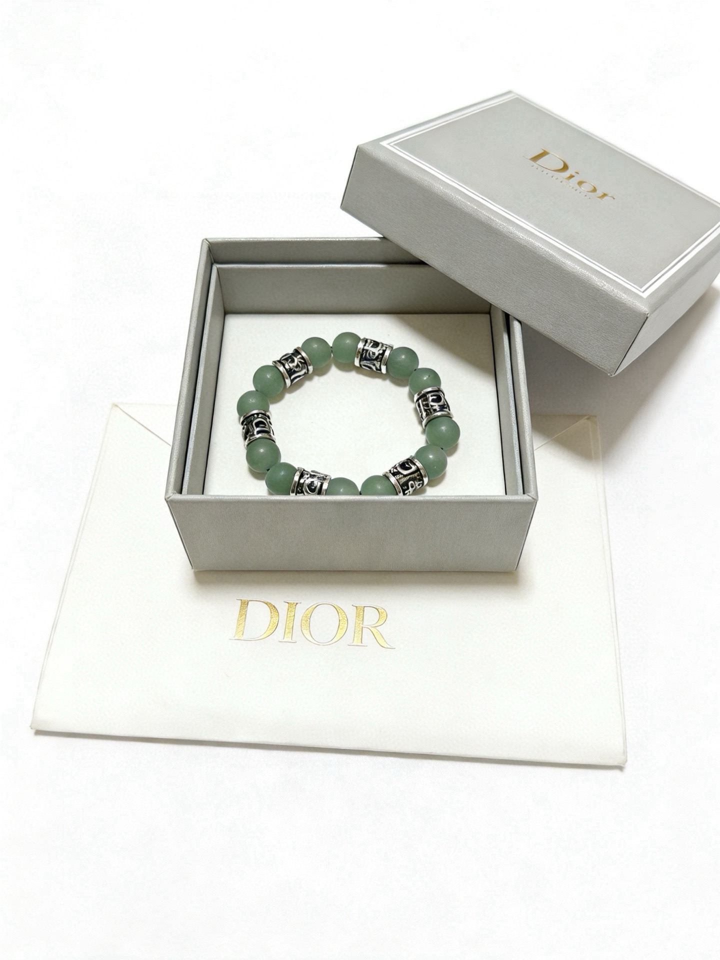 专柜精工版本 DIOR迪奥 多元素玛瑙泰银风格手链 权志龙明星同款 复古做旧风 原版复刻 纯手工打造 ～正品开模💝潮流时