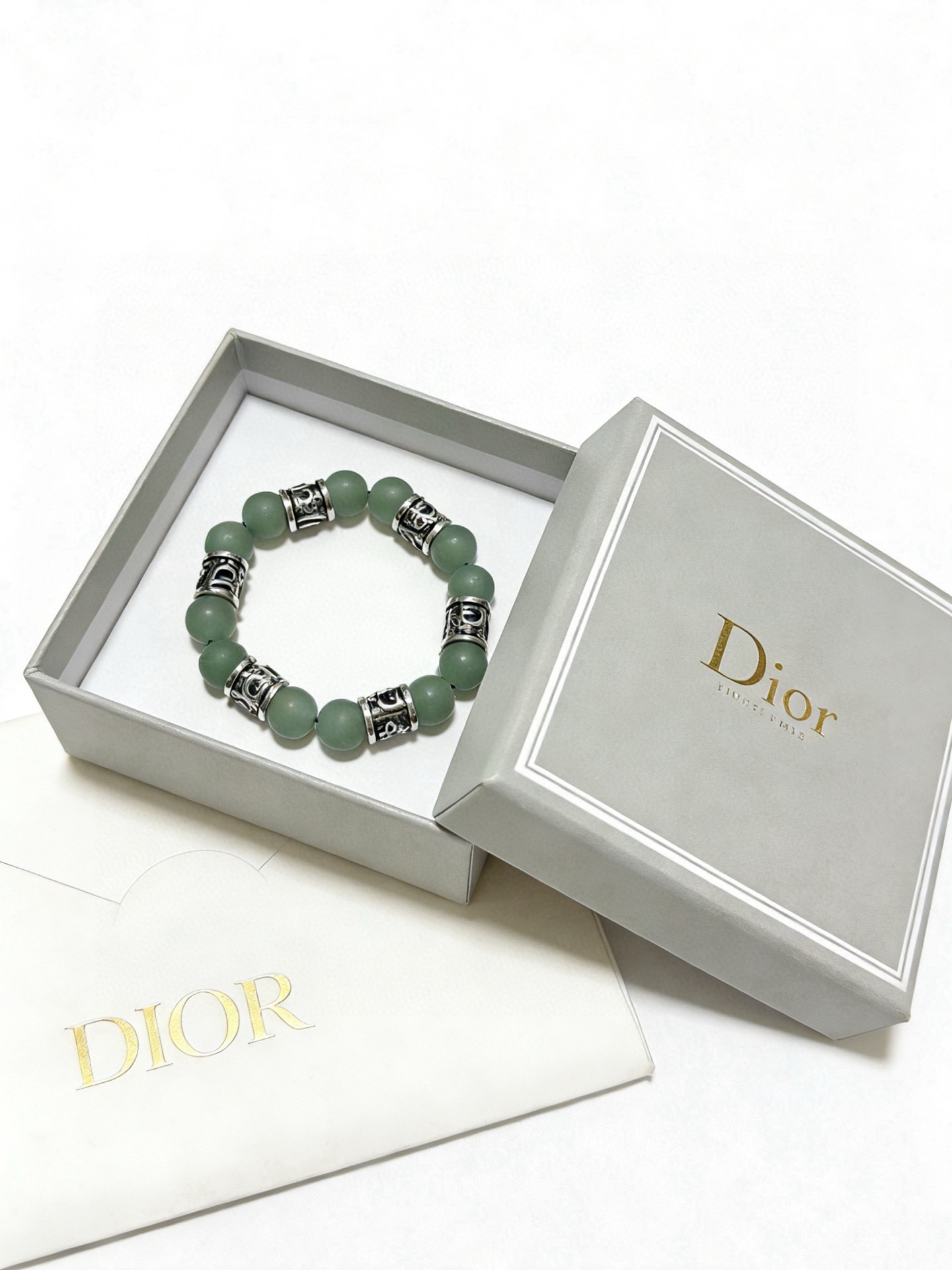 专柜精工版本 DIOR迪奥 多元素玛瑙泰银风格手链 权志龙明星同款 复古做旧风 原版复刻 纯手工打造 ～正品开模💝潮流时