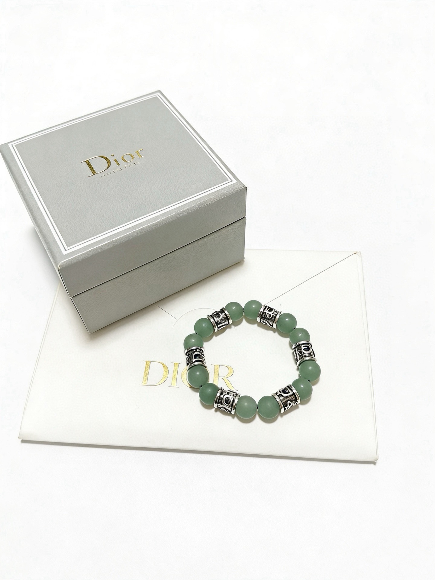 专柜精工版本 DIOR迪奥 多元素玛瑙泰银风格手链 权志龙明星同款 复古做旧风 原版复刻 纯手工打造 ～正品开模💝潮流时
