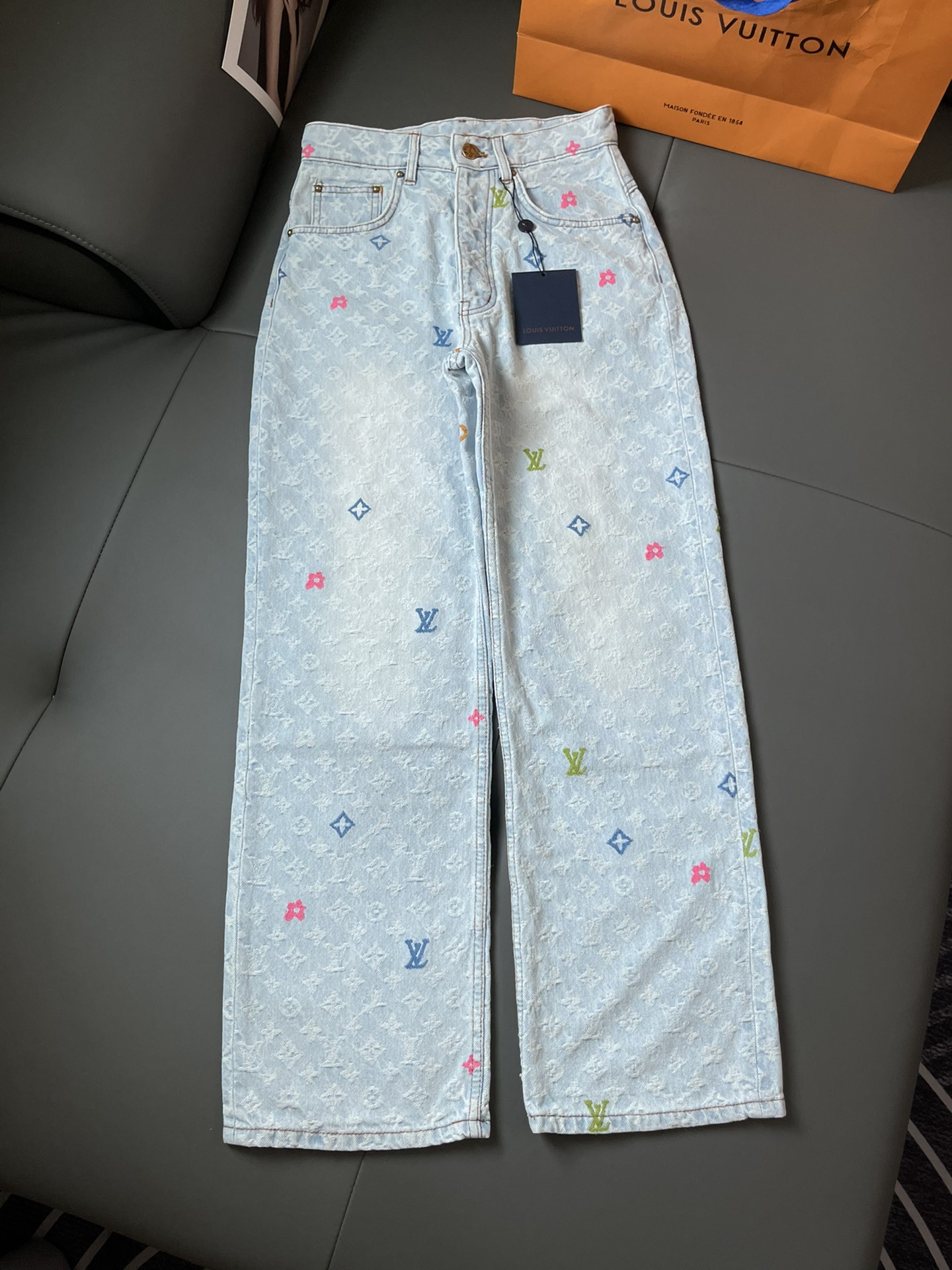 Louis Vuitton Ropa Vaqueros Pantalones Azul claro Tejido Mujeres