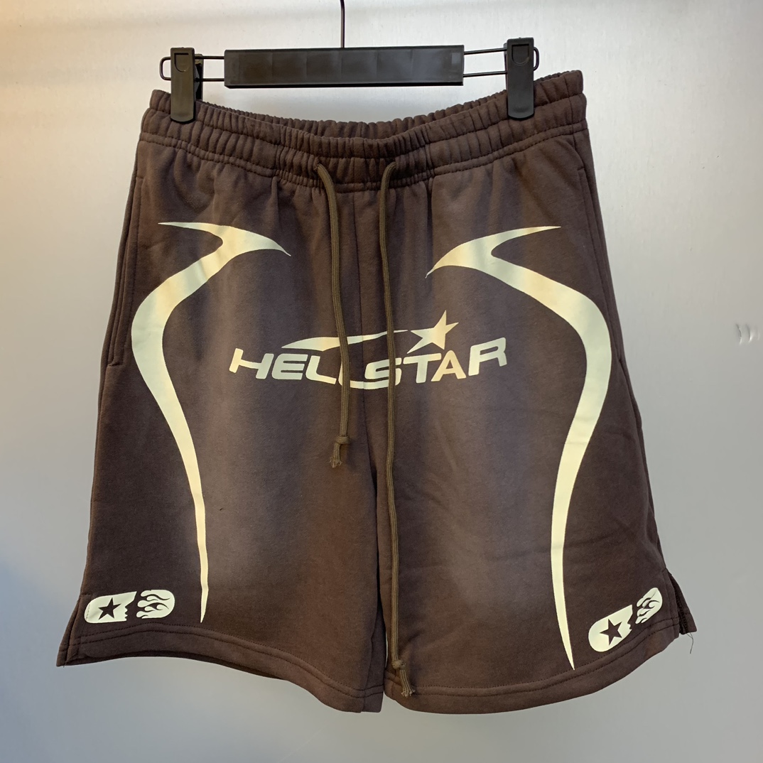 Hellstar Fashion Work: High-Quality Horse Spray Shorts in New Brown